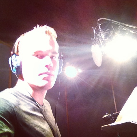 Jesse Springer Performing a Voiceover in the AudioVision Tustin Studio